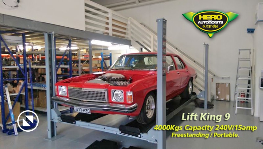 Lift King 9 Portable Service & Storage Hoist - work on your cars safely and easily double your garage space...