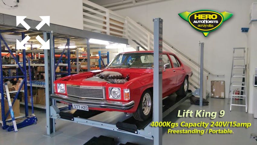 Lift King 9: 4000Kgs Freestanding / Portable Car Service Hoist