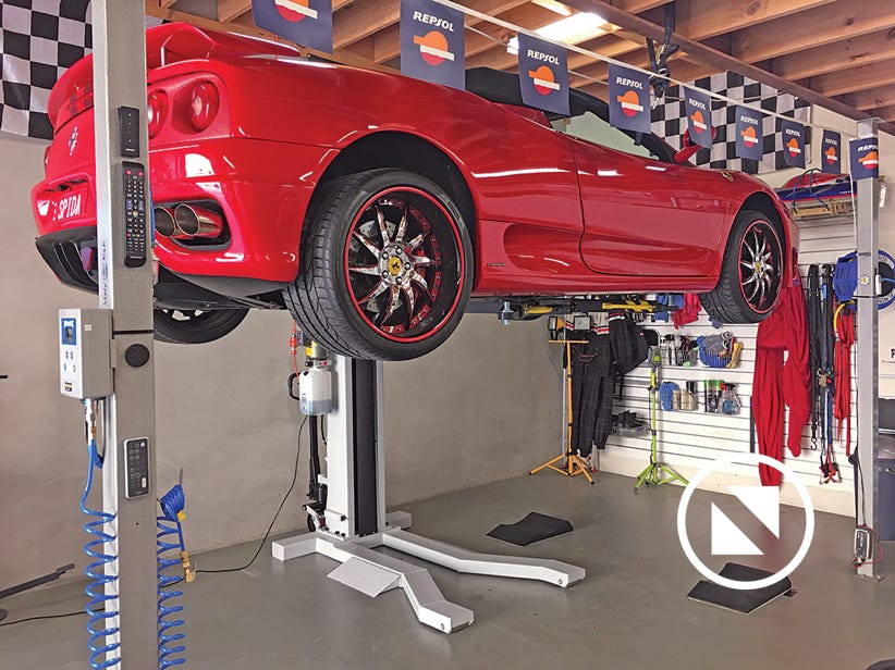 The Lift King Single-Post Portable Service Hoist is 1/3rd the footprint of a 2-Poster - and can be moved around your workspace easily... Lift your Ferrari or your Amarok - no dramas...