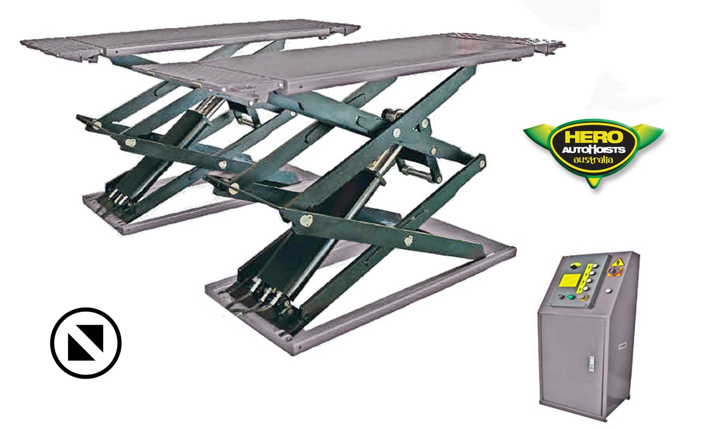 Lift King 3000Kgs High-Rise Scissor Lift: For lifting to full working height... safer and causes less fatigue...