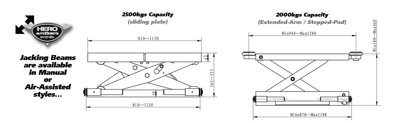Lift King Jacking Beam Specifications